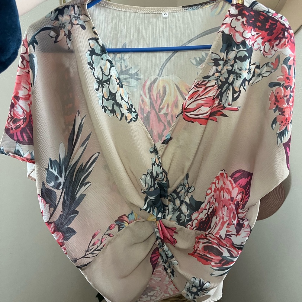 Business casual floral blouse